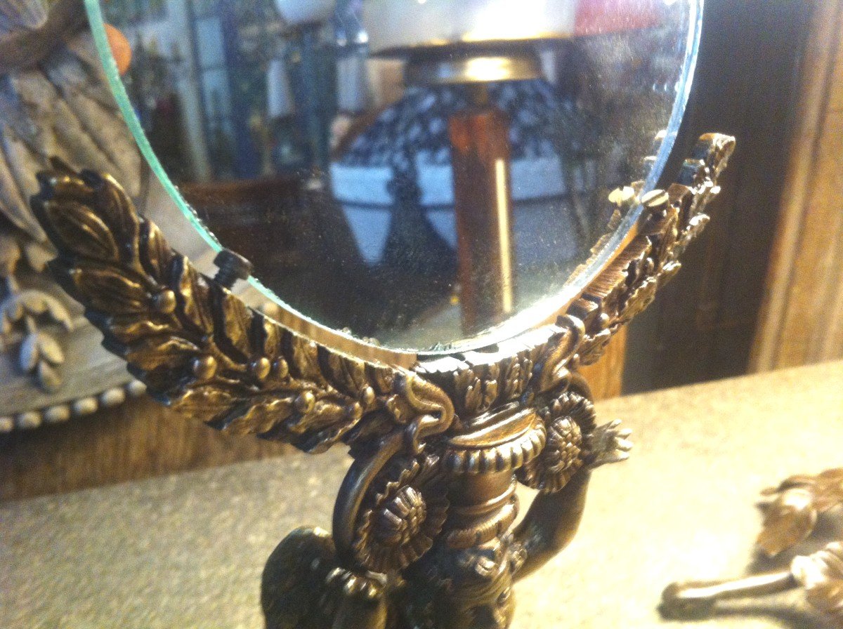 Angelot Mirror From The Empire Period-photo-2