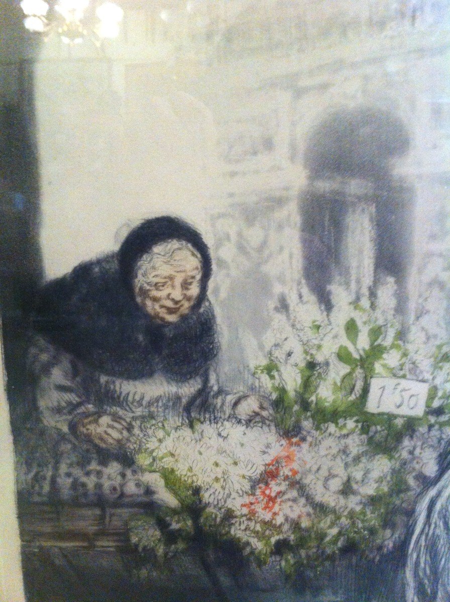 Louis Icart The Flower Merchant-photo-1