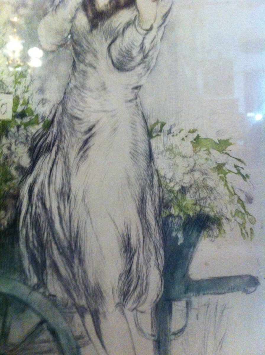 Louis Icart La Marchande De Fleur-photo-4
