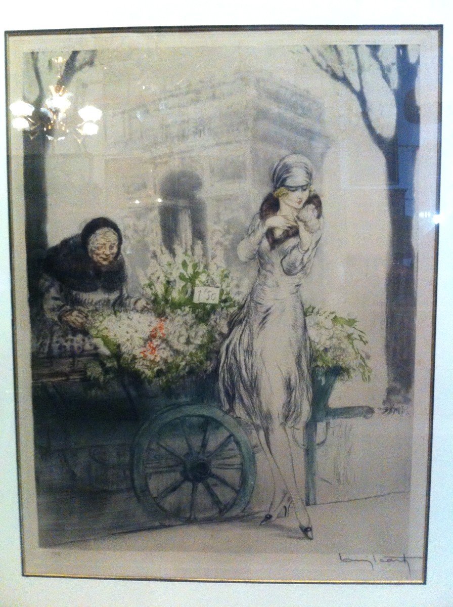 Louis Icart The Flower Merchant-photo-6