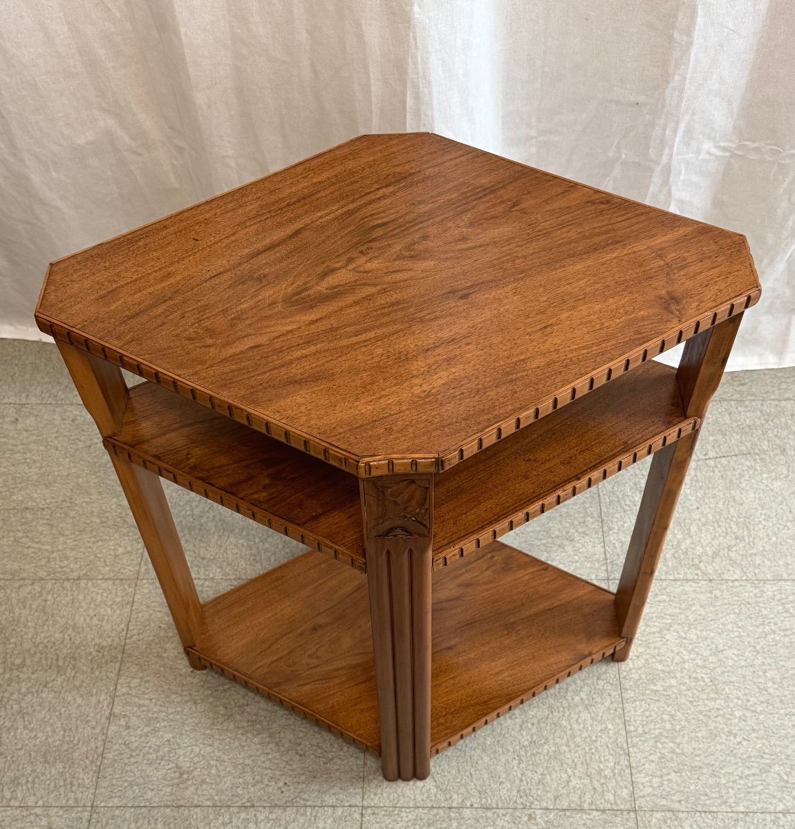 Art Deco Period Losange Pedestal Table-photo-4