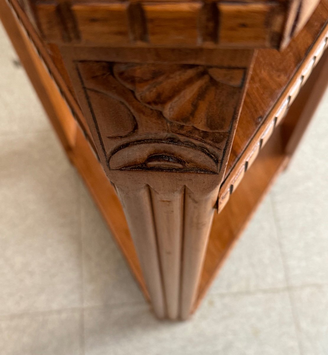 Art Deco Period Losange Pedestal Table-photo-2