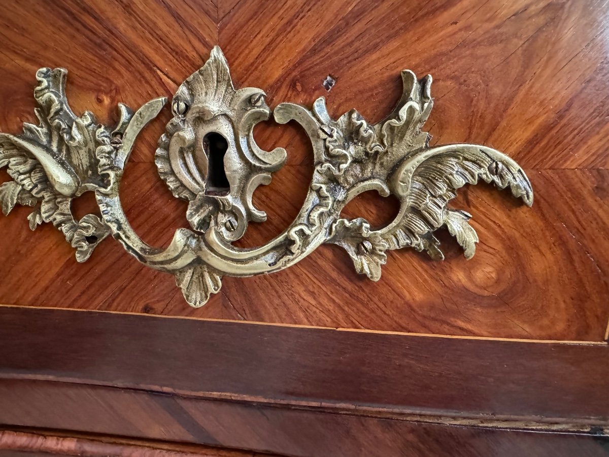 Commode d'époque Régence Estampillé Lapie-photo-5