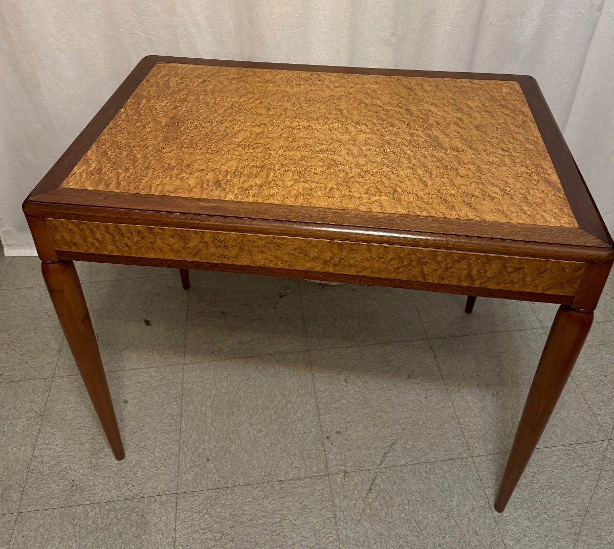 Bureau  En érable Moucheté d' époque Art Déco -photo-3