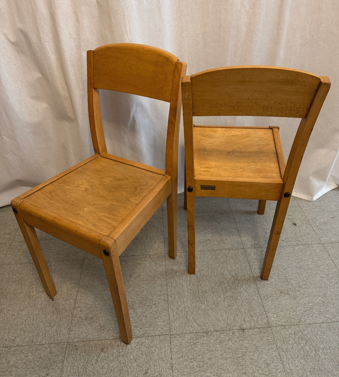 Pair Of Art Deco Period Chairs-photo-3