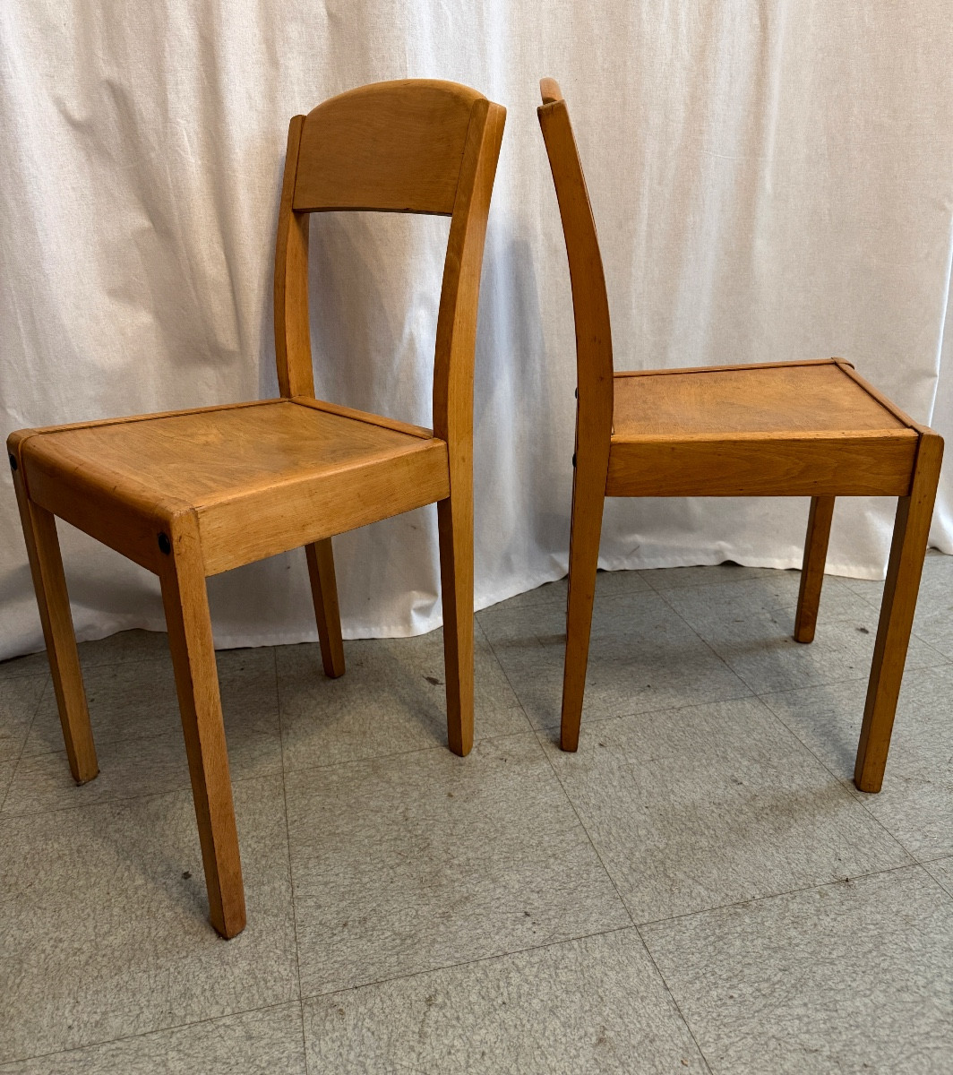 Pair Of Art Deco Period Chairs-photo-2