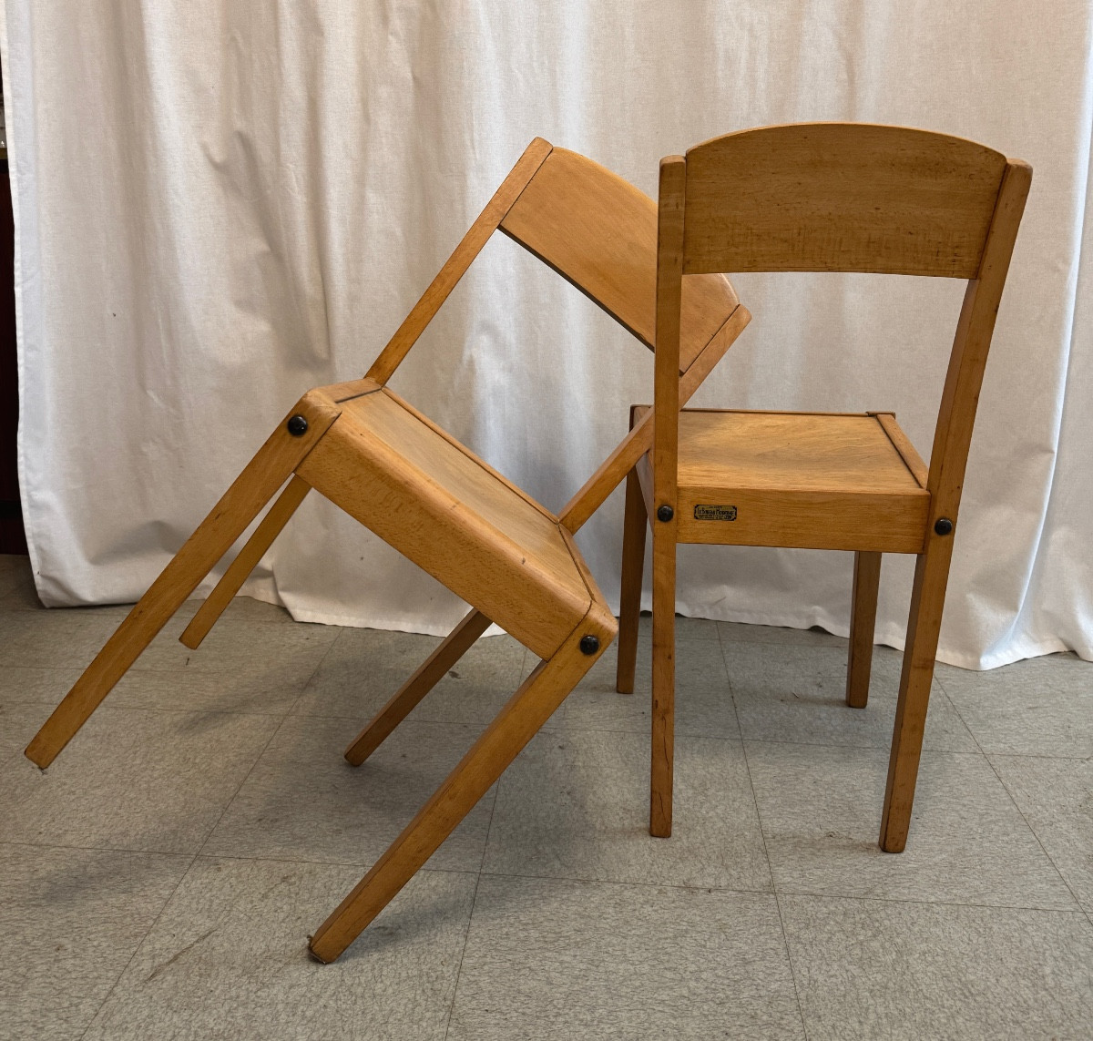 Pair Of Art Deco Period Chairs-photo-8