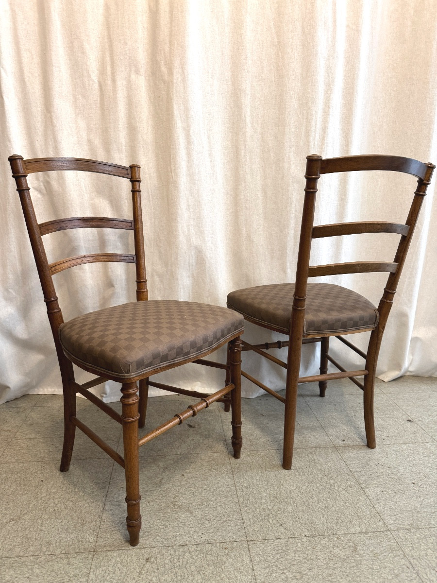 paire de chaises en noyer-photo-3