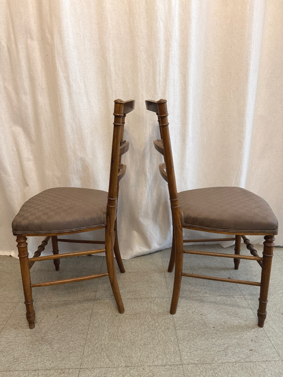 paire de chaises en noyer-photo-7