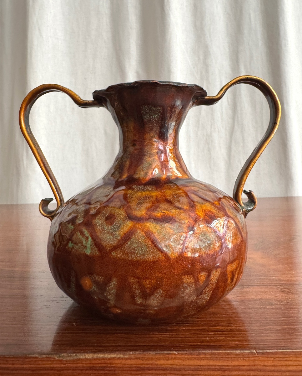 Amphore en émaux cloisonné -photo-6