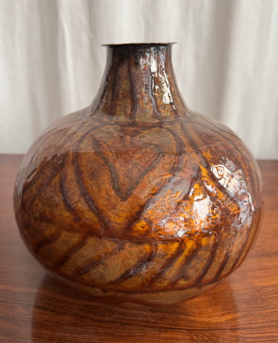 Vase en émaux cloisonné-photo-8