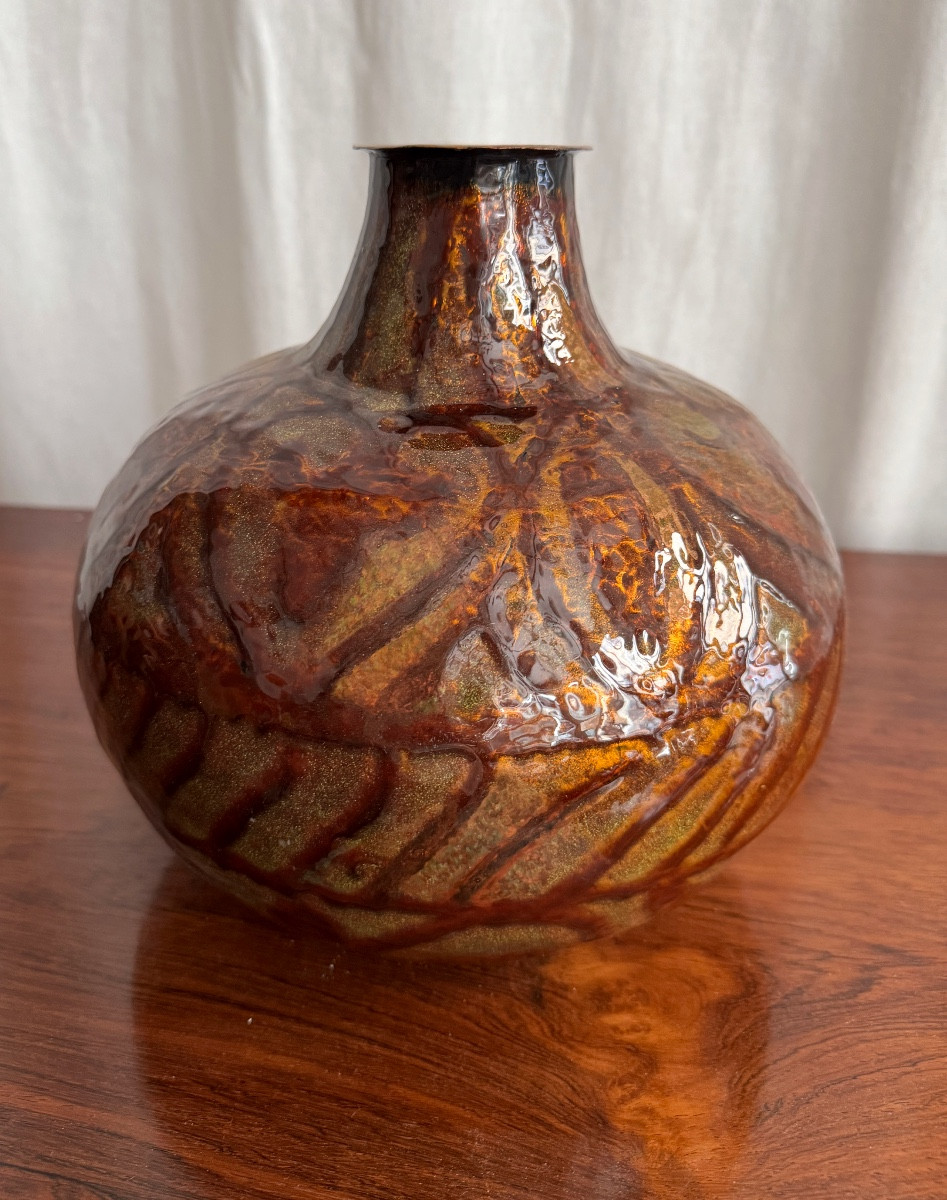 Vase en émaux cloisonné