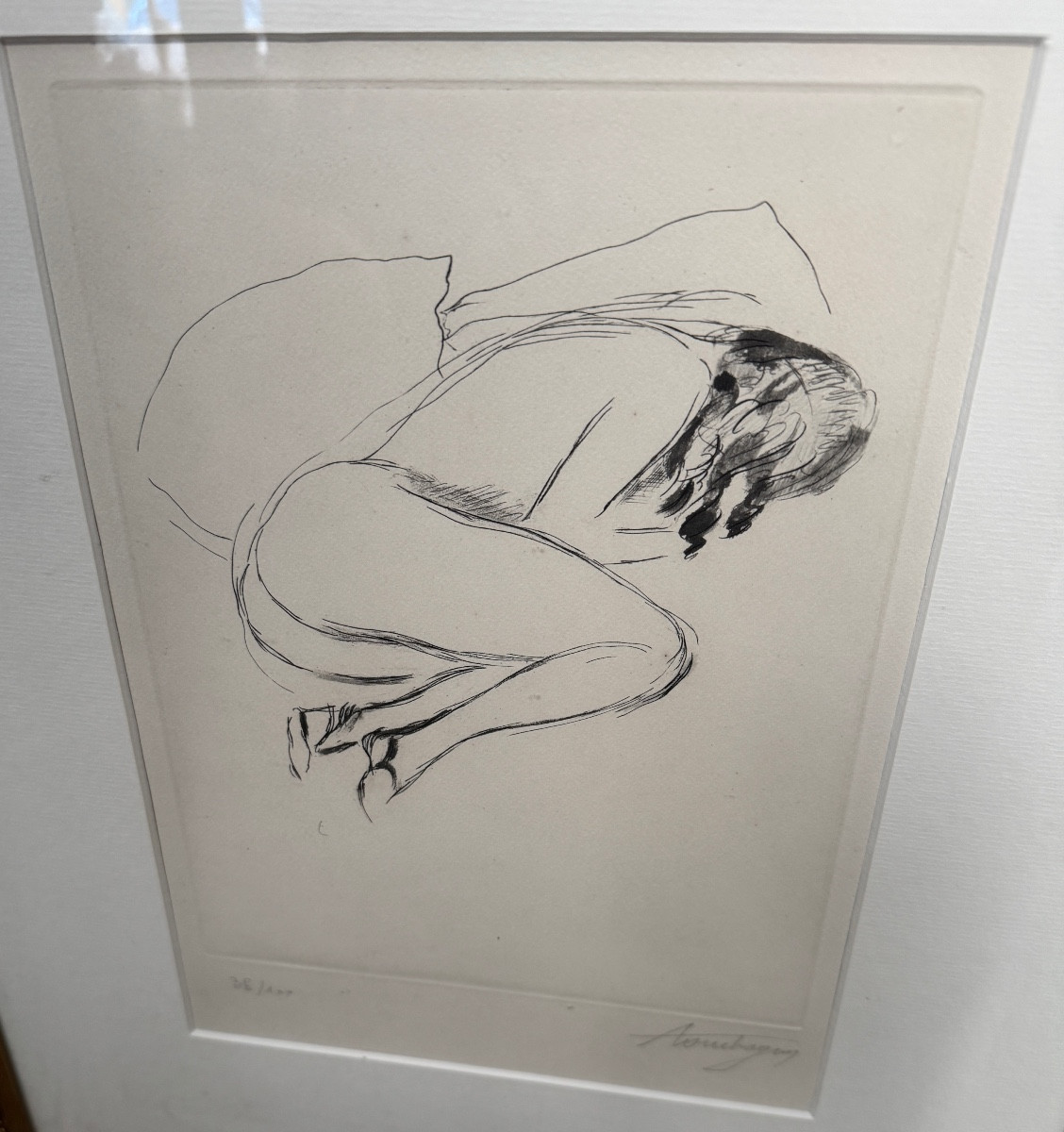 Nude Curled Up By Louis Touchagues
