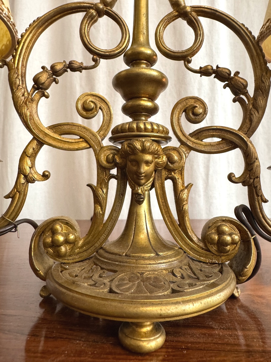 Lampe de table en bronze -photo-4