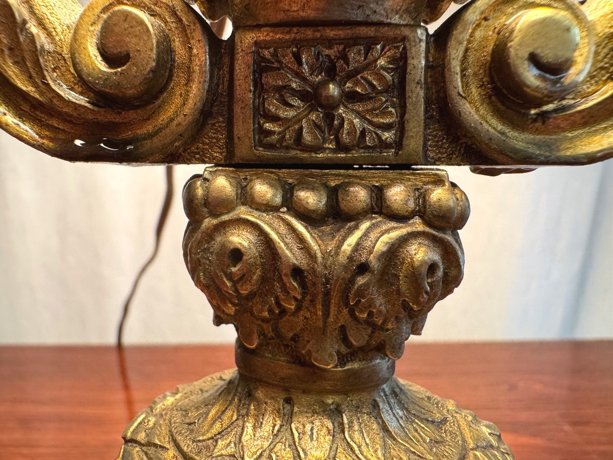 Lampe lyre d'époque Empire-photo-8