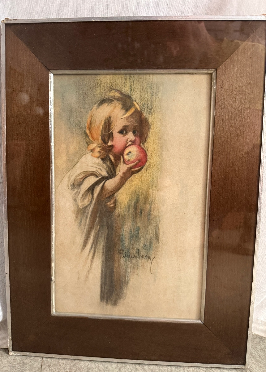 The Girl With The Apple, Ludwig Fahrenkrog-photo-3