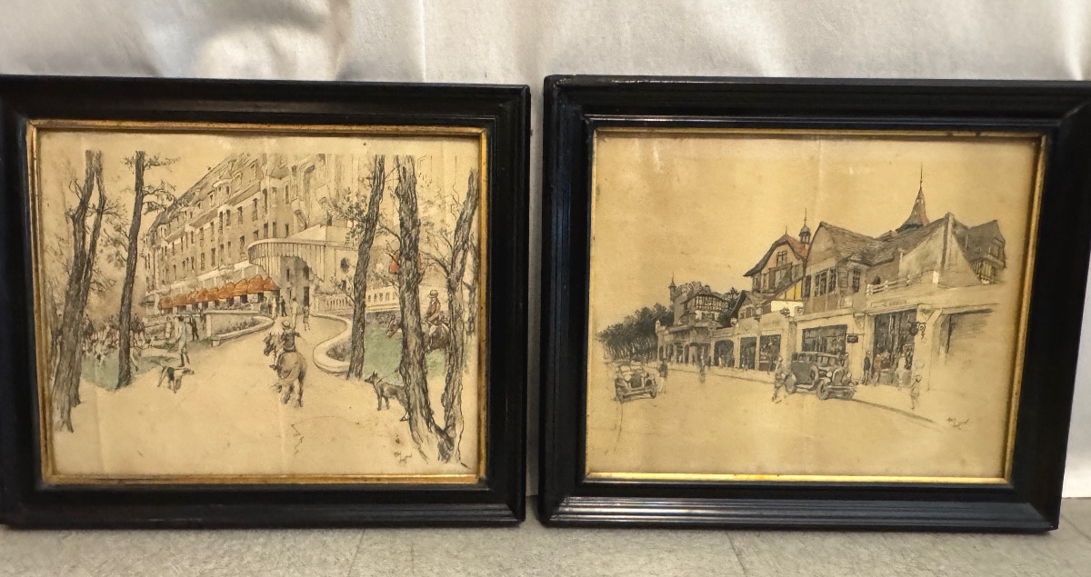 Deauville dessins signé C Laloin