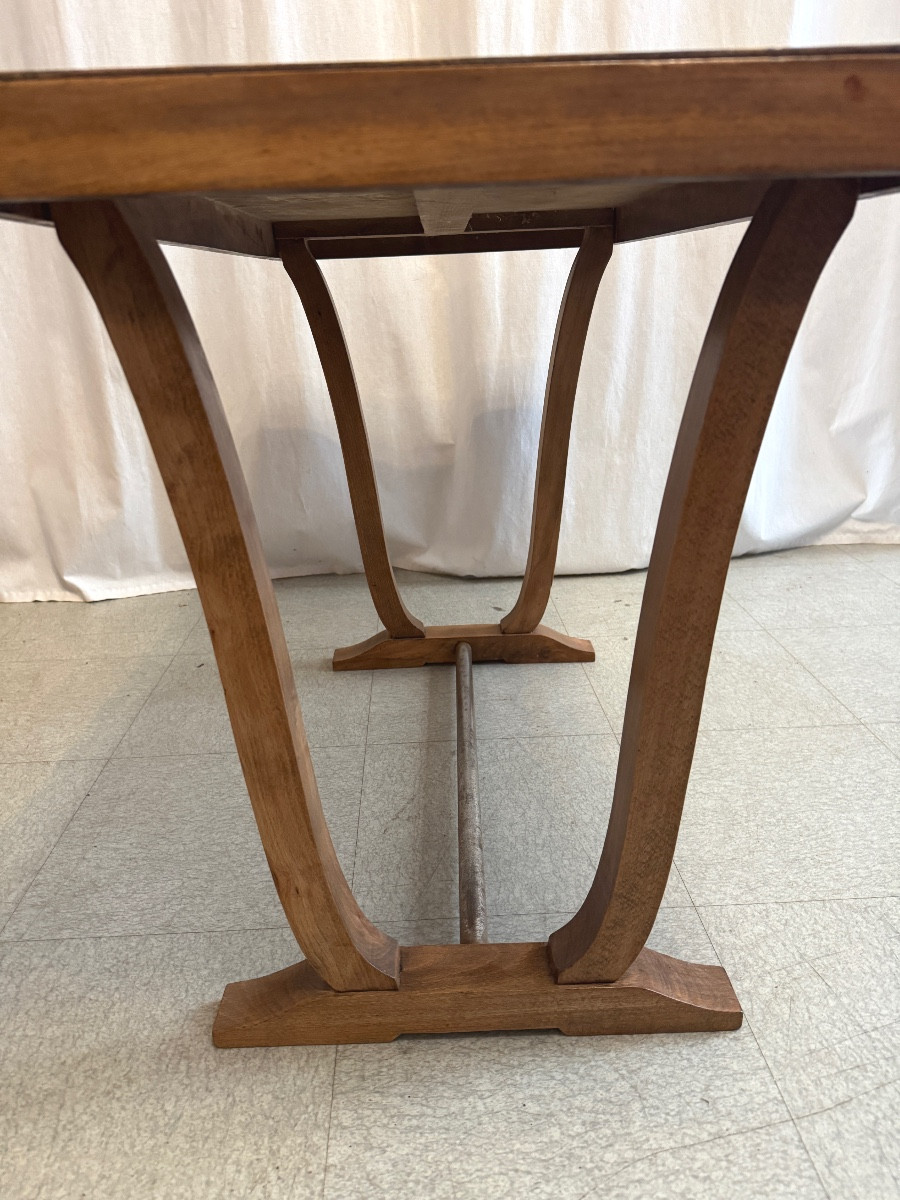 Art Deco Walnut Console Table-photo-3
