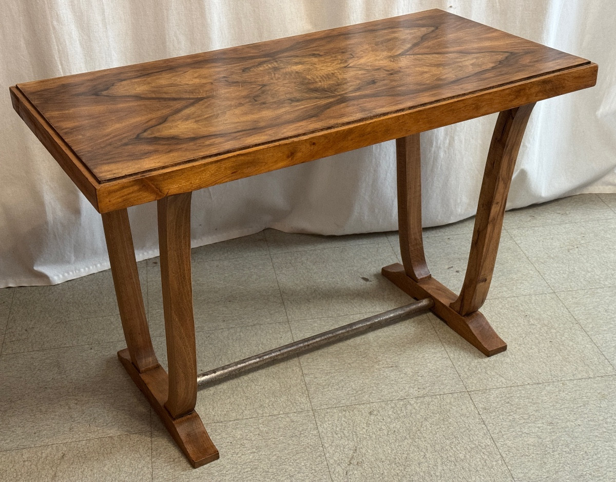 Art Deco Walnut Console Table