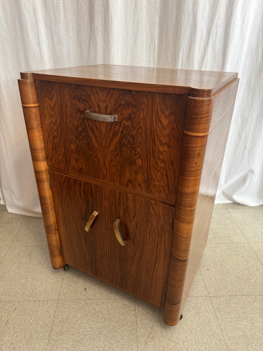 Art Deco Walnut Bar-photo-8