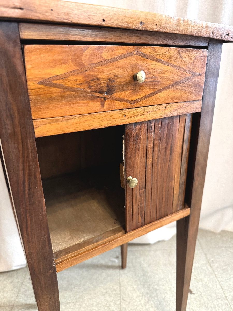 Louis XVI Period Bedside Table-photo-3