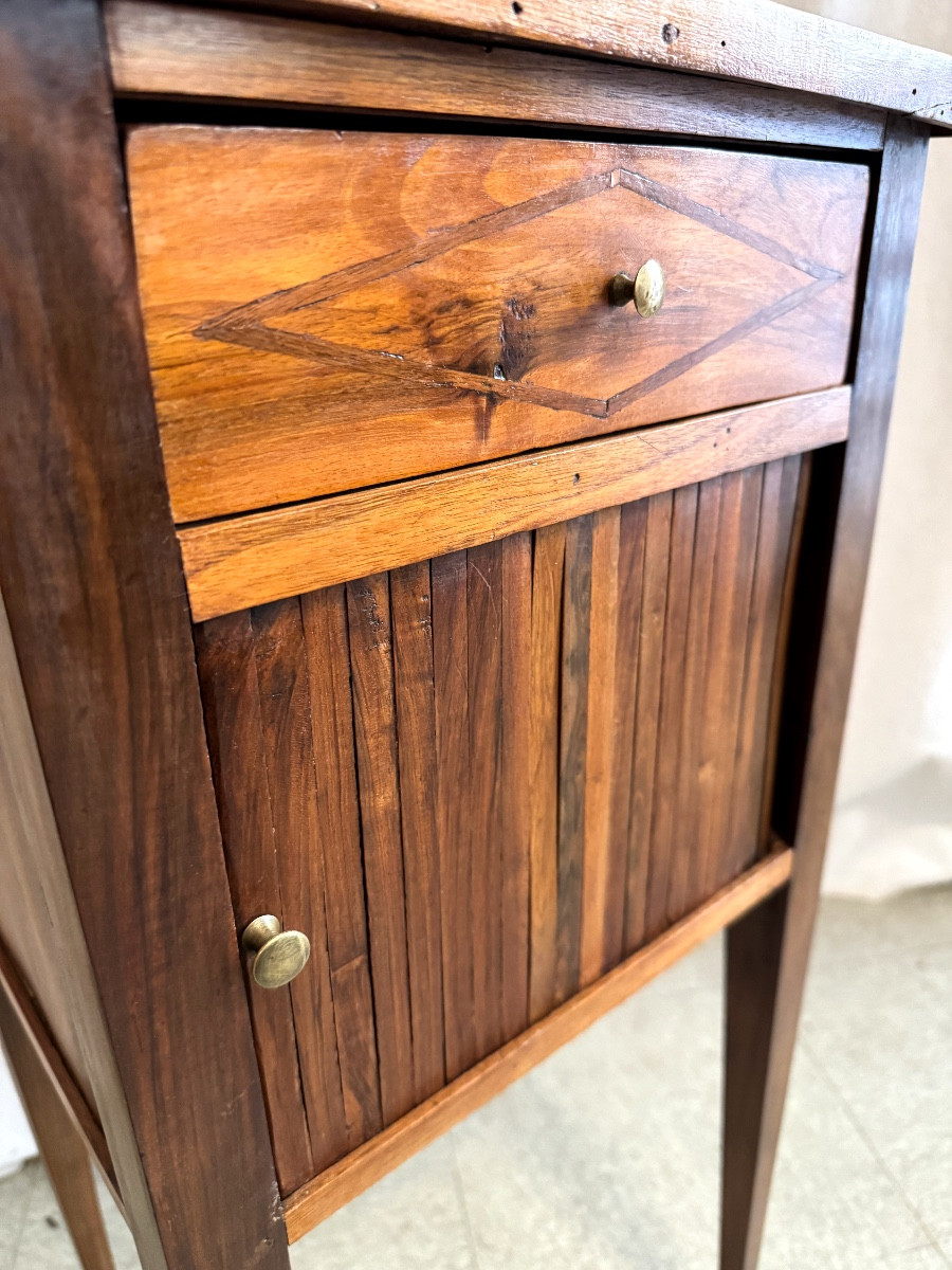 Louis XVI Period Bedside Table-photo-1
