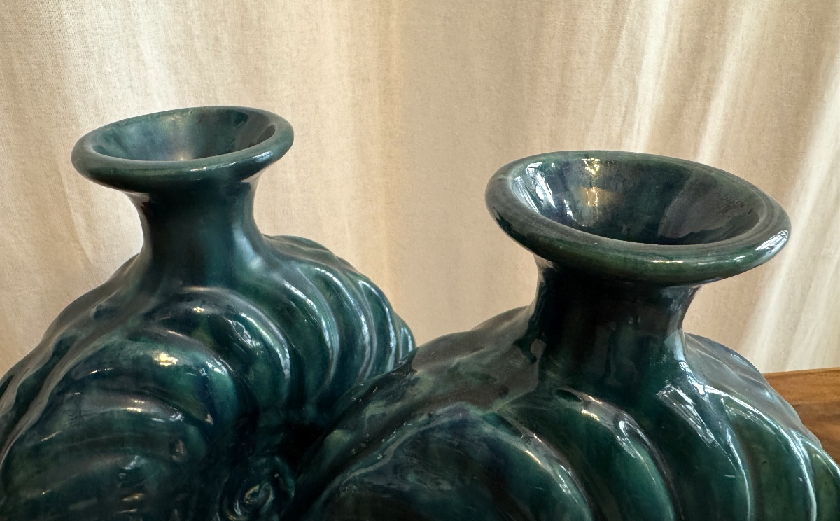 Paire de gourde Primavera d'époque art Deco-photo-6