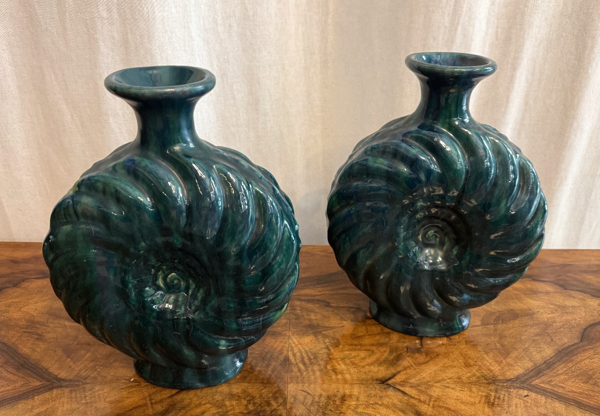 Paire de gourde Primavera d'époque art Deco