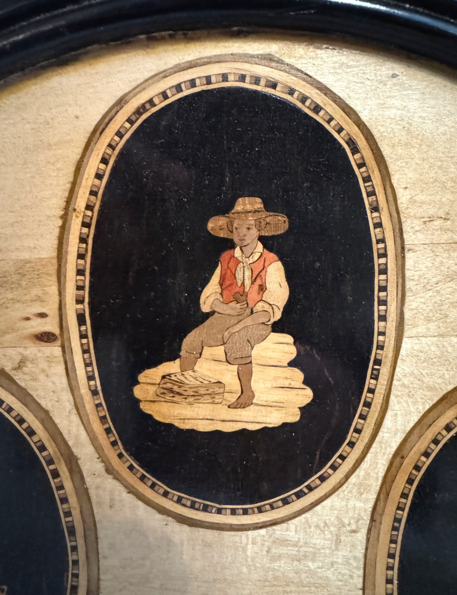 Marqueterie florentine début 19ème-photo-3