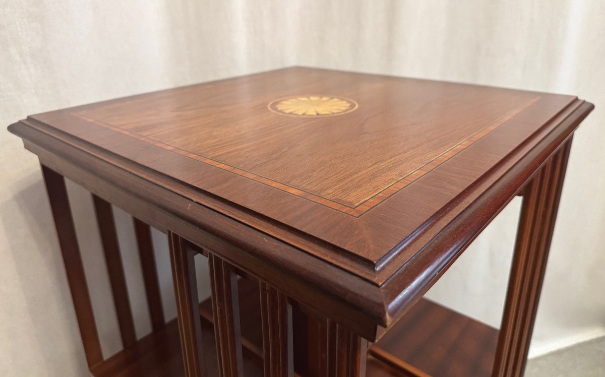 Mahogany Rotating Bookcase-photo-2