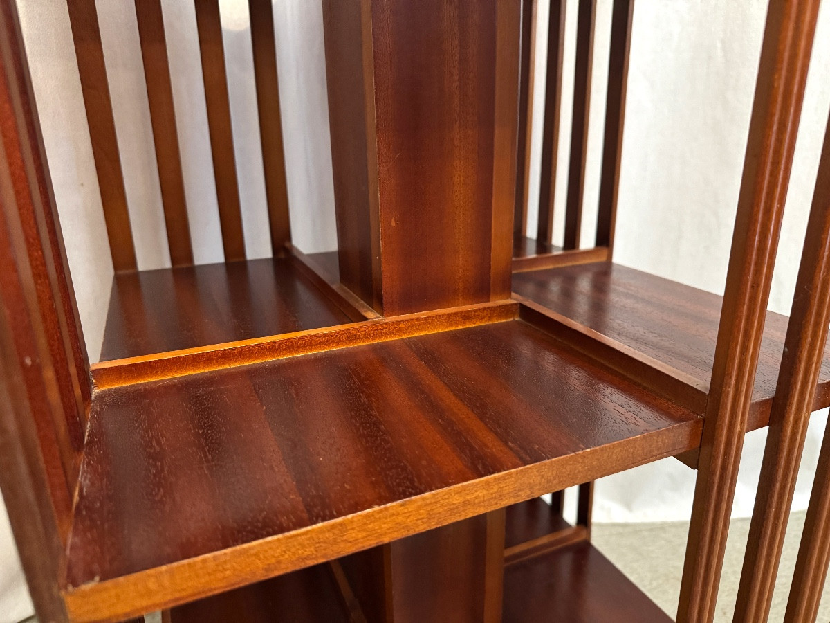 Mahogany Rotating Bookcase-photo-3