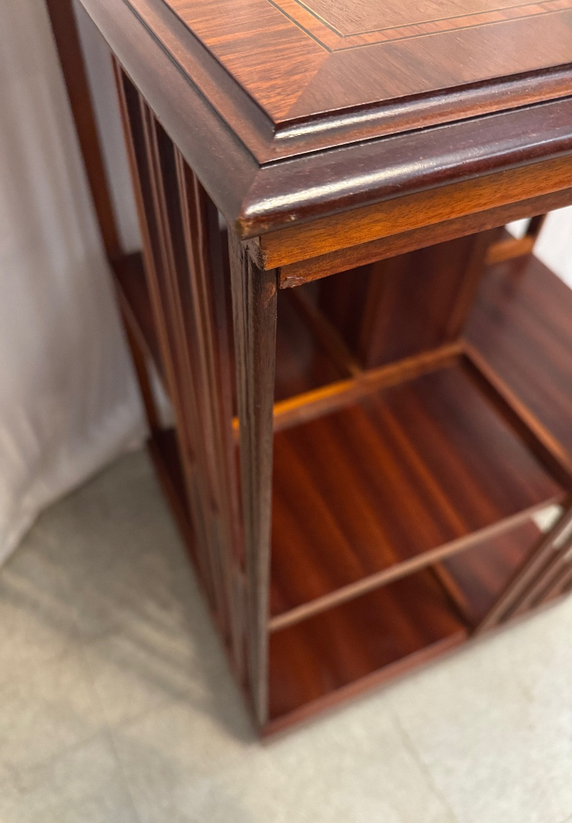 Mahogany Rotating Bookcase-photo-4