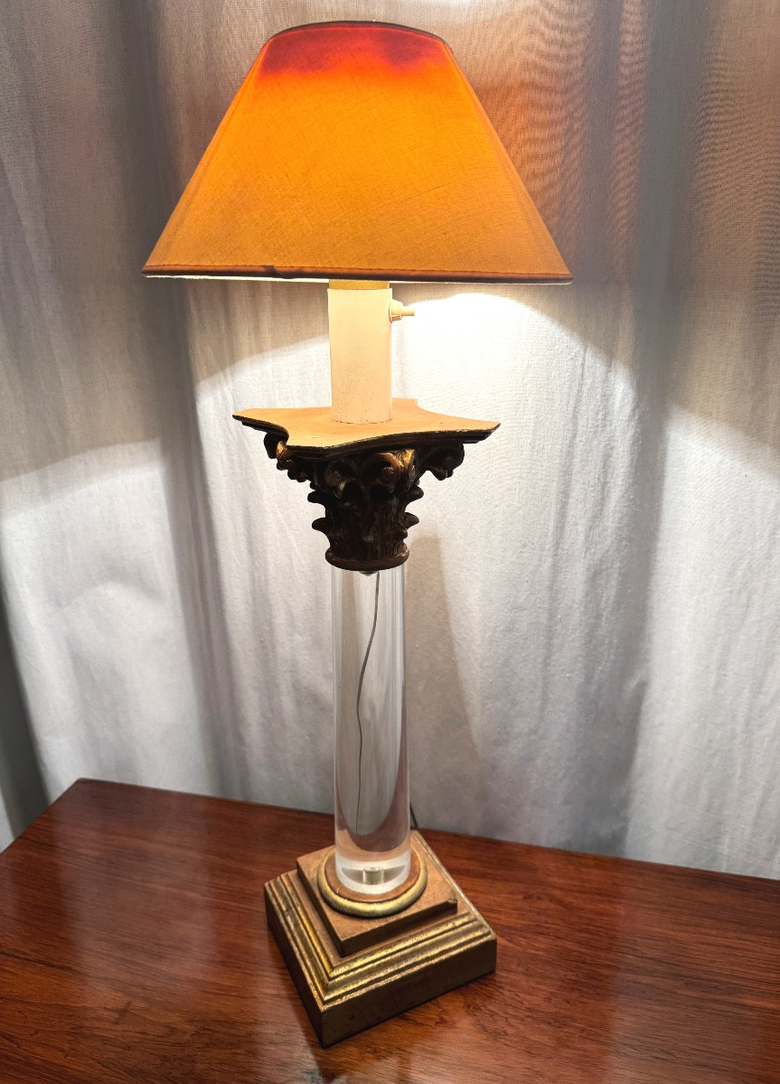 Corinthian Plexiglass Lamp