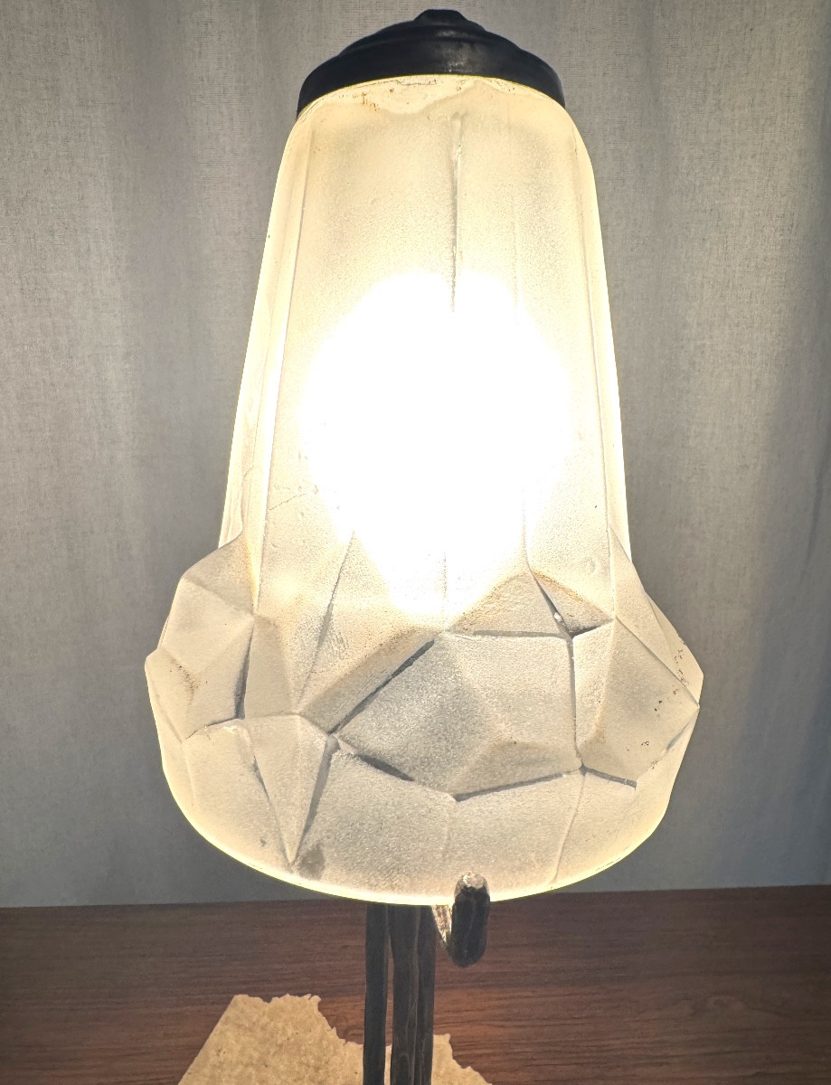 Lampe gratte-ciel d’époque Art Deco-photo-3