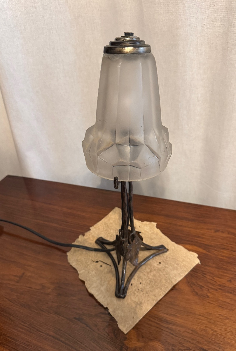 Lampe gratte-ciel d’époque Art Deco-photo-1