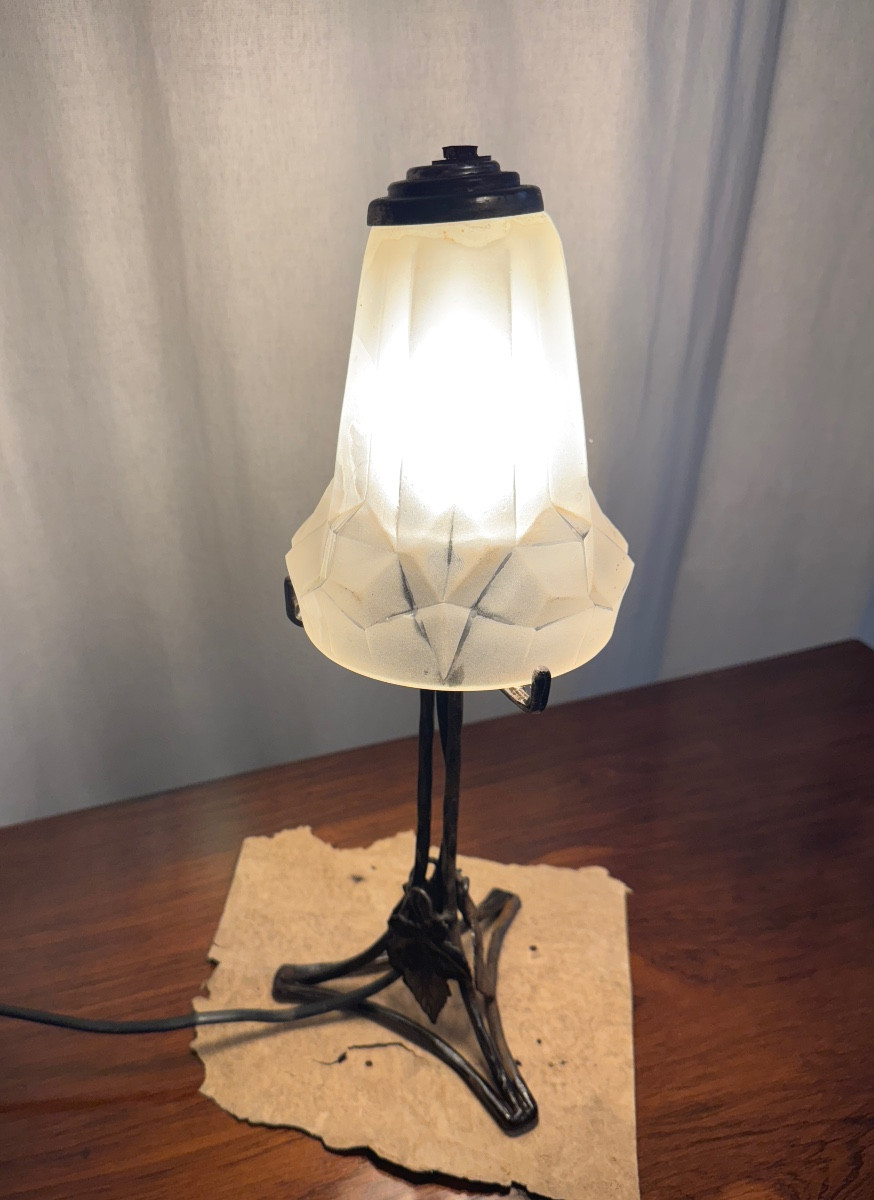 Lampe gratte-ciel d’époque Art Deco-photo-2