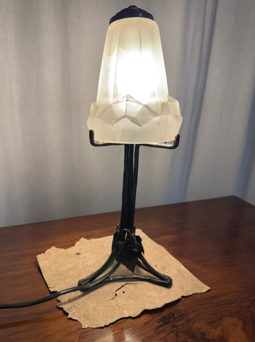 Lampe gratte-ciel d’époque Art Deco-photo-5