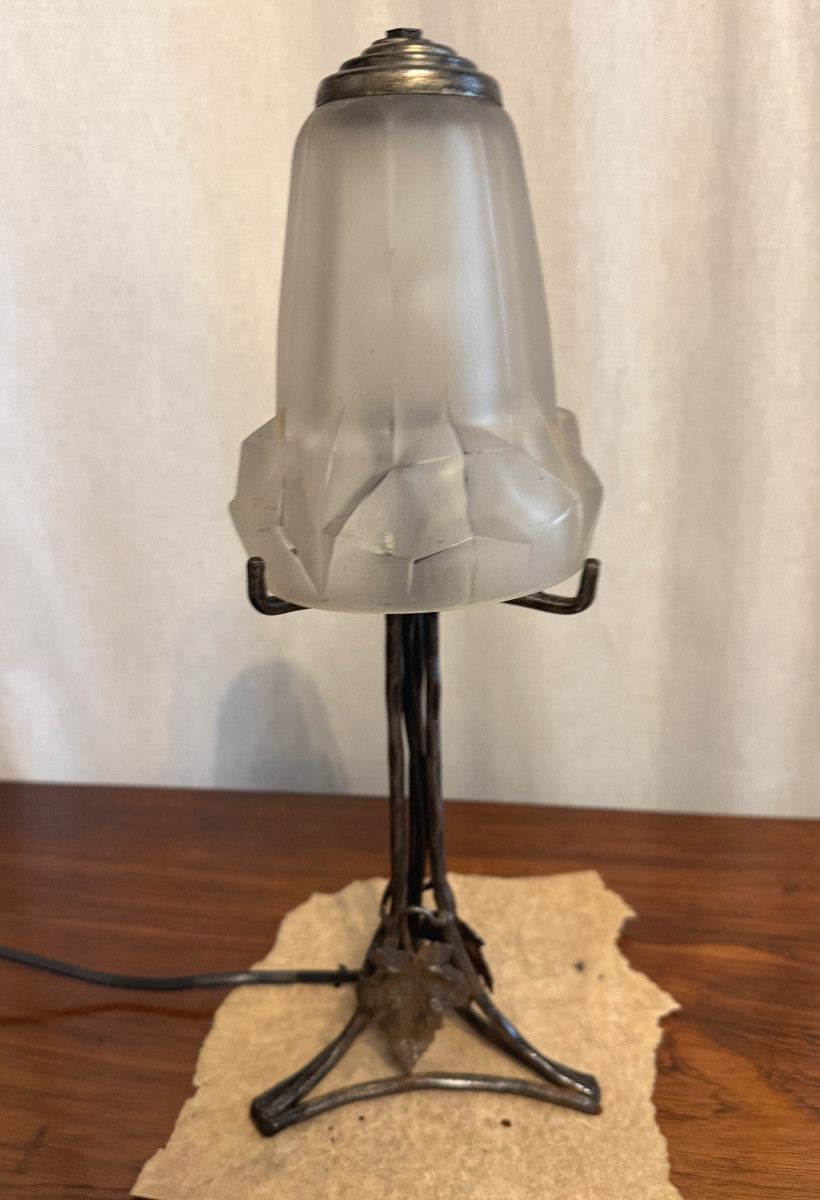 Lampe gratte-ciel d’époque Art Deco-photo-7