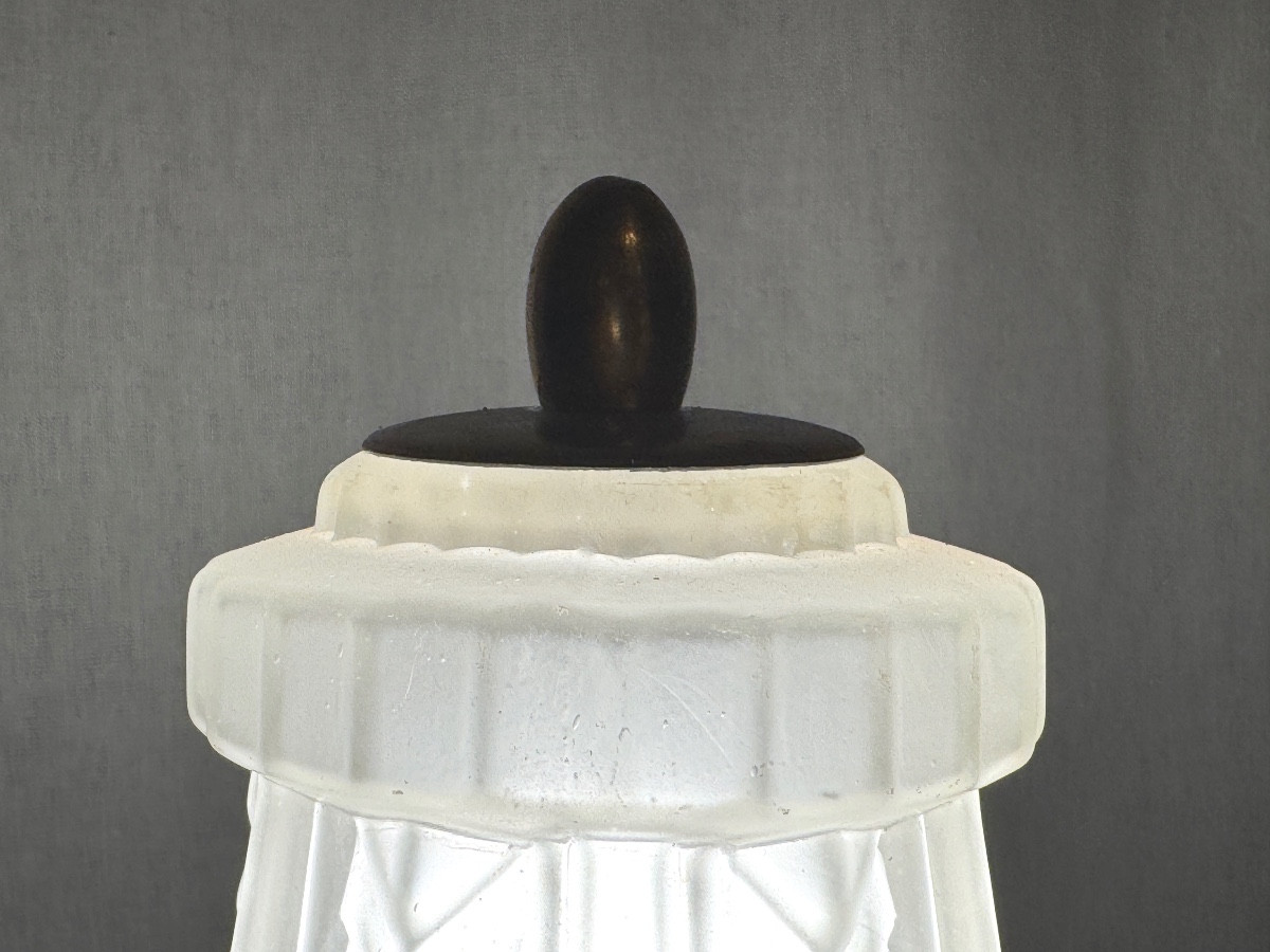 Veilleuse en laiton d’époque Art Deco-photo-3