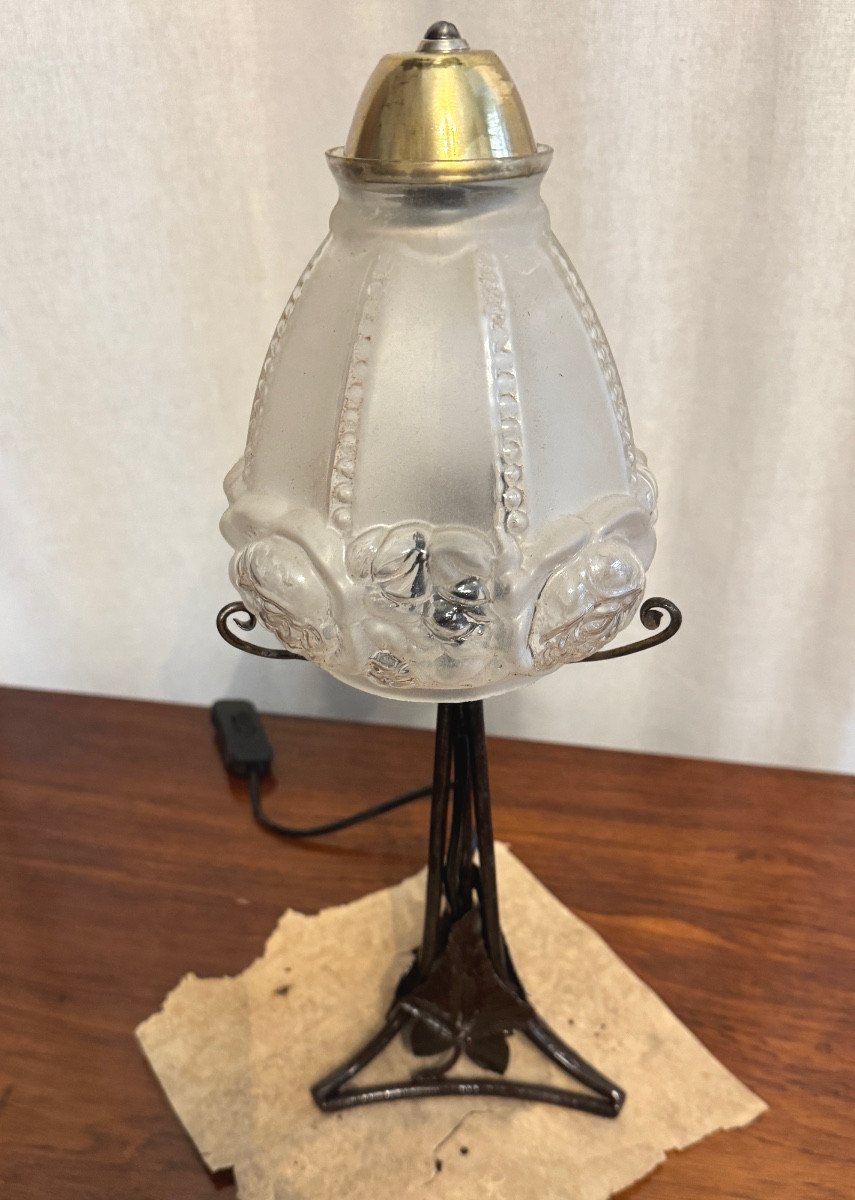 Tulipe à la cloche d’époque Art Deco-photo-4