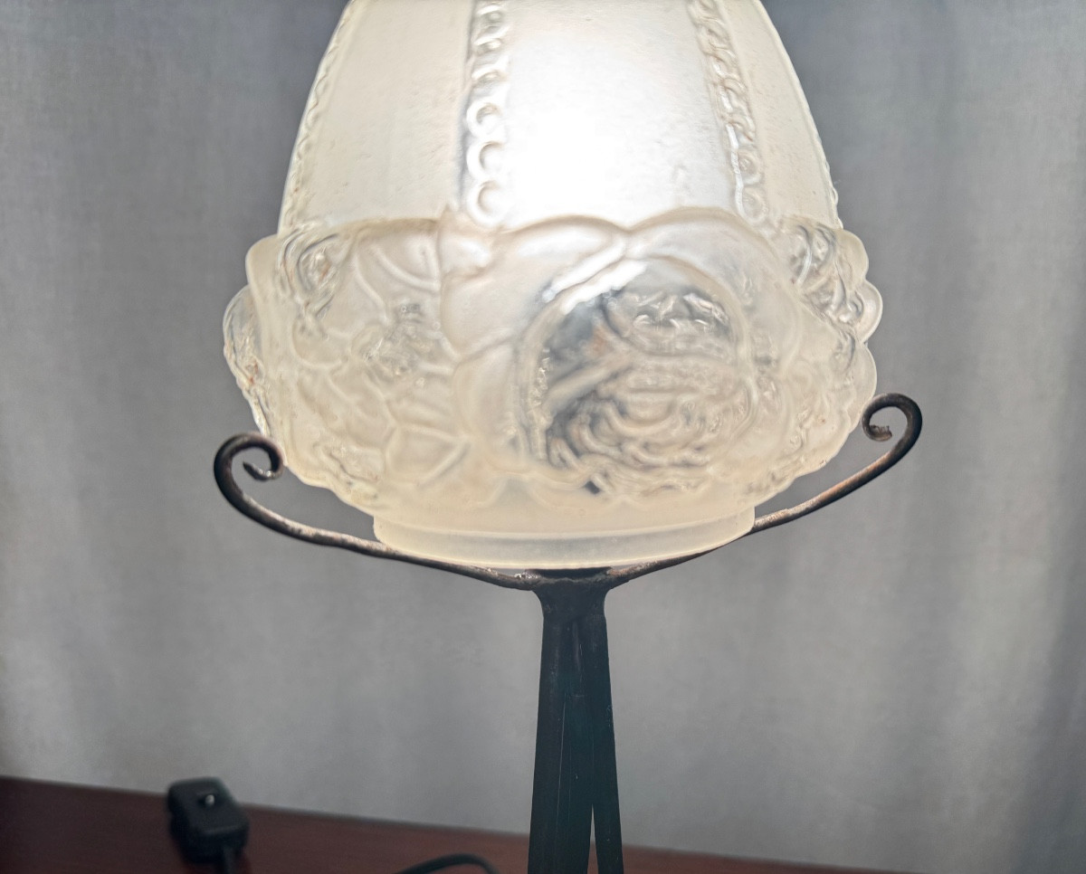 Tulipe à la cloche d’époque Art Deco-photo-7