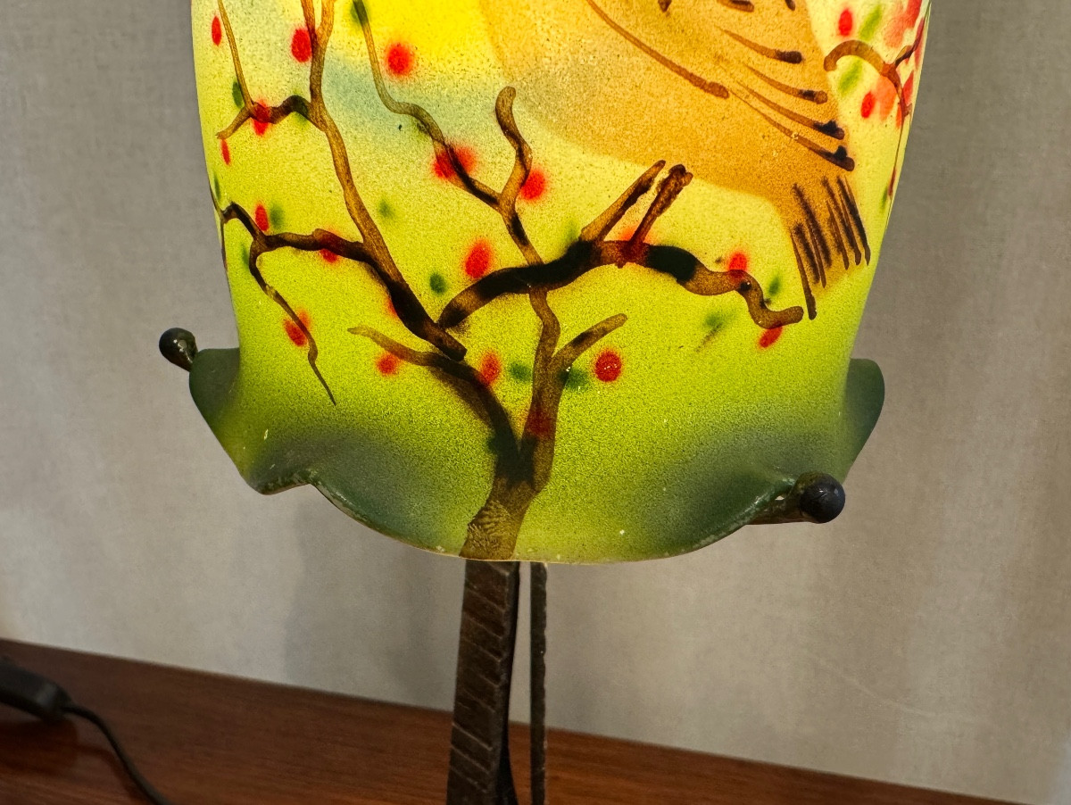 Lampe à l’oiseau d’époque Art Deco-photo-2