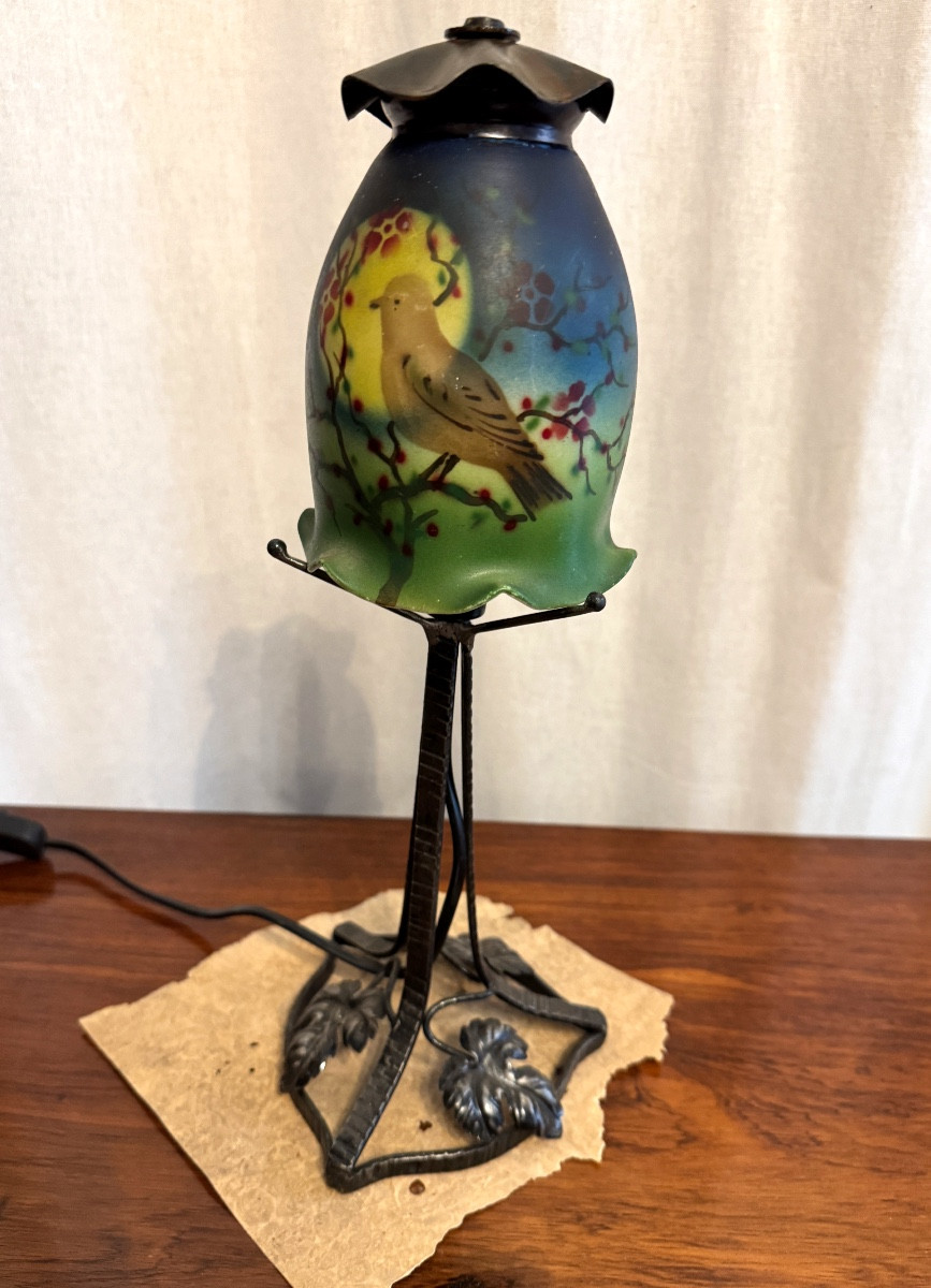 Lampe à l’oiseau d’époque Art Deco-photo-4