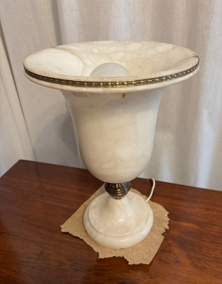 Lampe Medicis en albâtre-photo-2