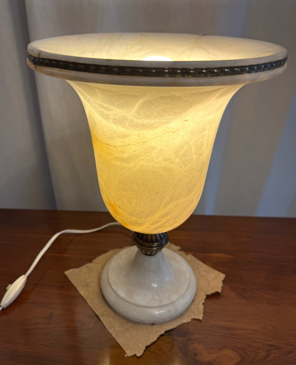 Lampe Medicis en albâtre-photo-4