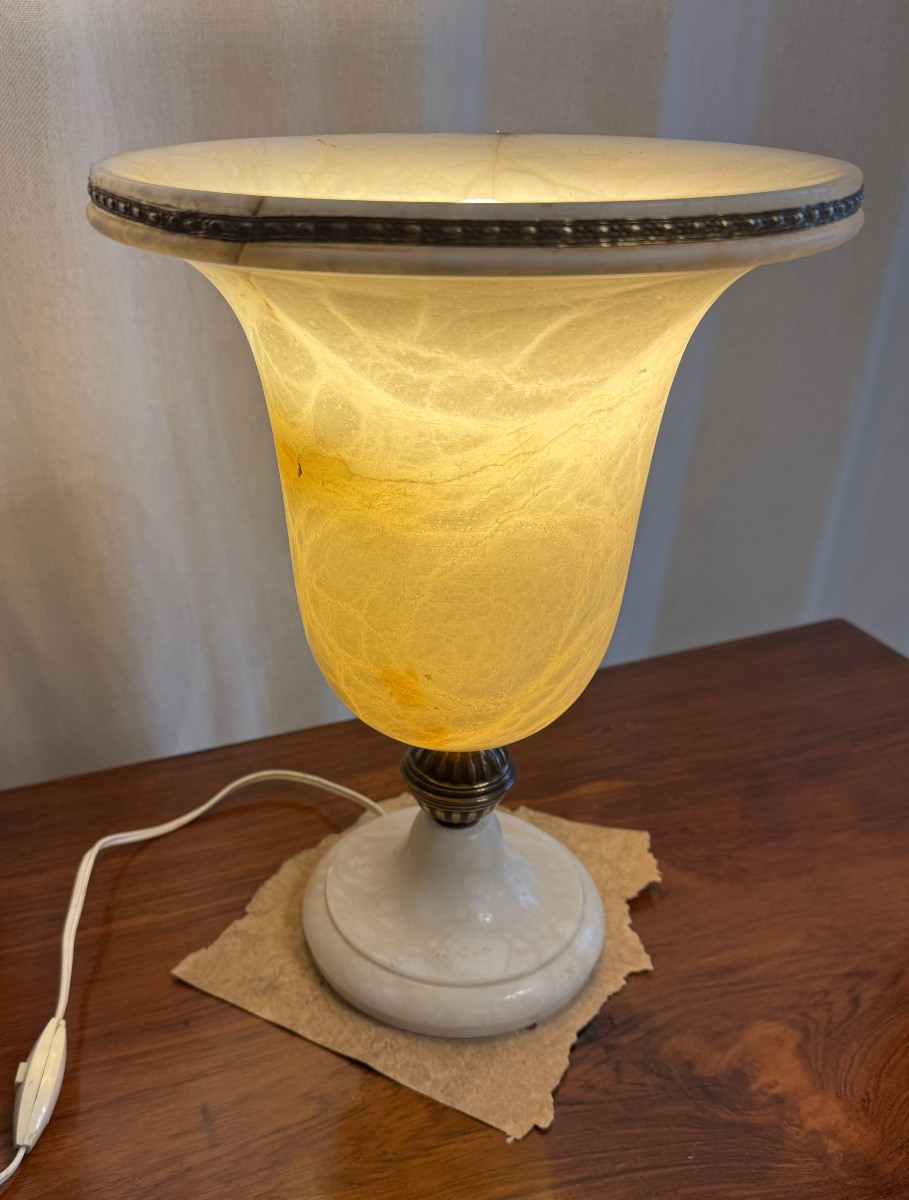 Lampe Medicis en albâtre-photo-4