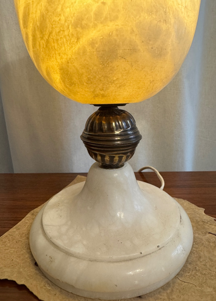 Lampe Medicis en albâtre-photo-7