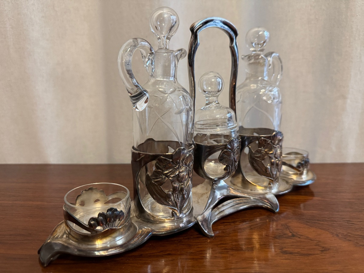 Huilier vinaigrier d’époque Art nouveau-photo-1