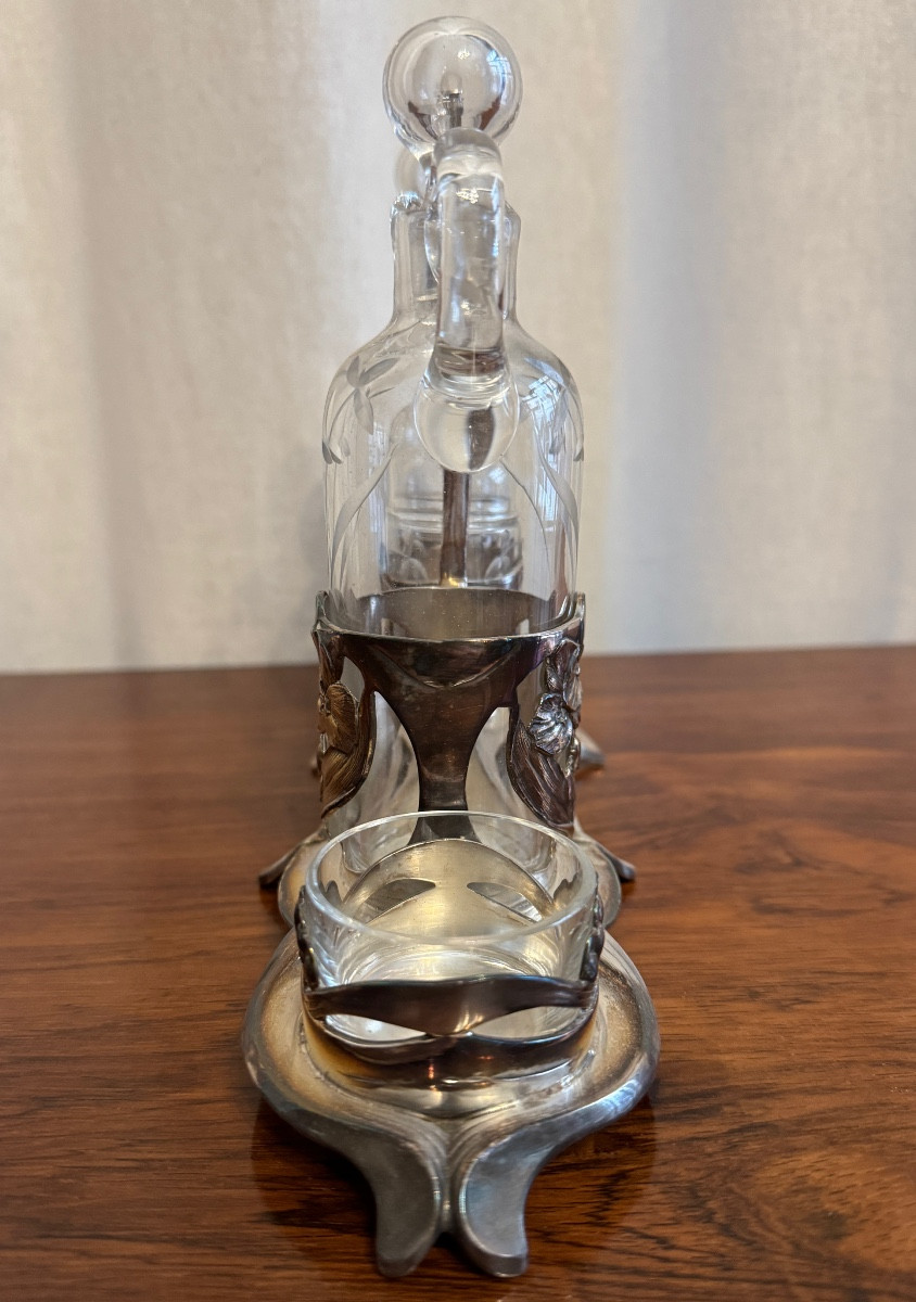 Huilier vinaigrier d’époque Art nouveau-photo-4