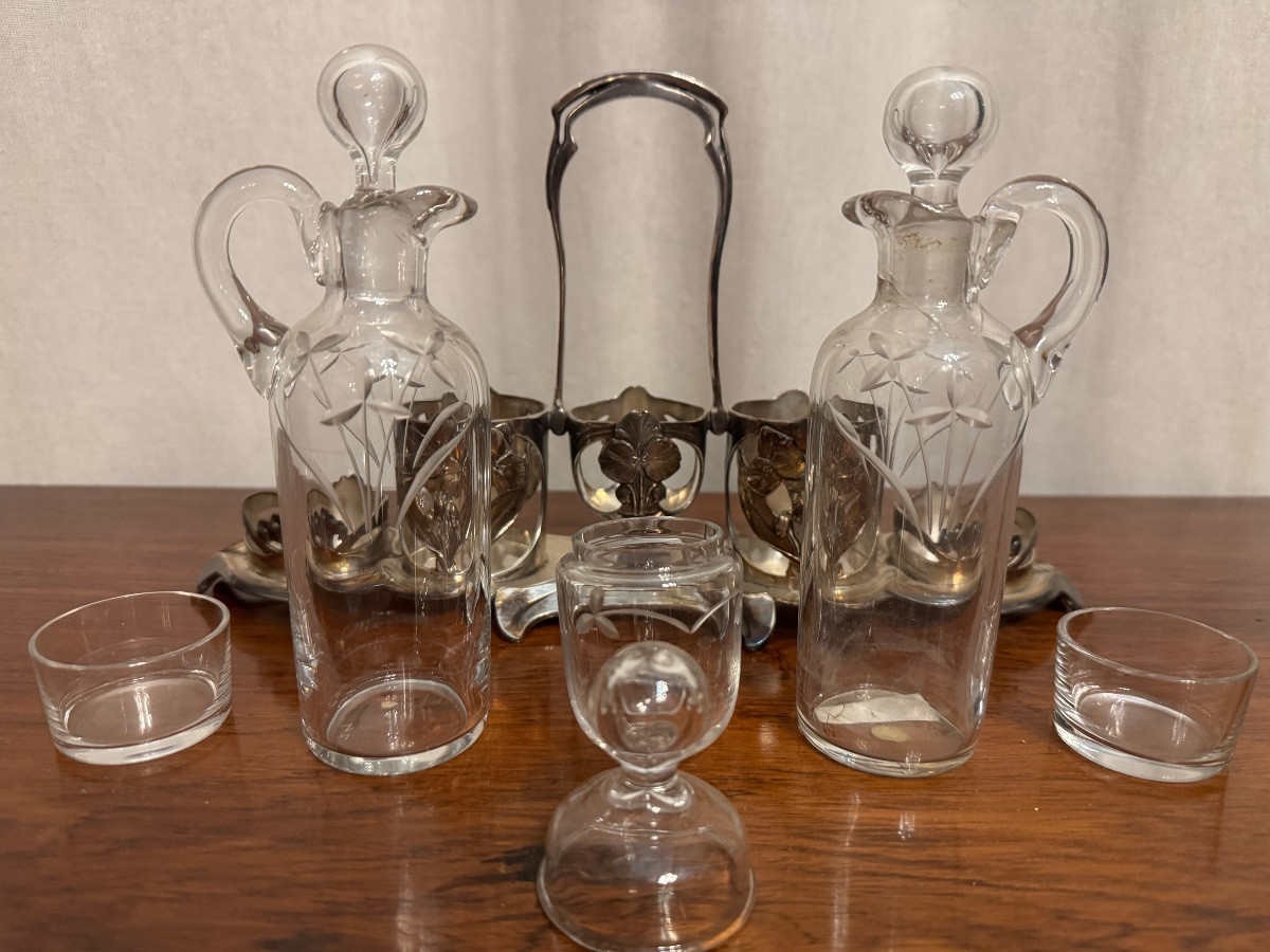 Huilier vinaigrier d’époque Art nouveau-photo-5